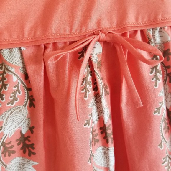 J. Crew cotton peach pleated tulip skirt size 0 - Picture 3 of 12